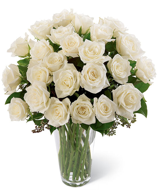 24 White Roses