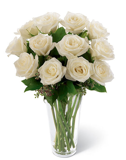 12 White Roses