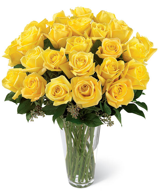 Long Stem Yellow Roses (no vase)