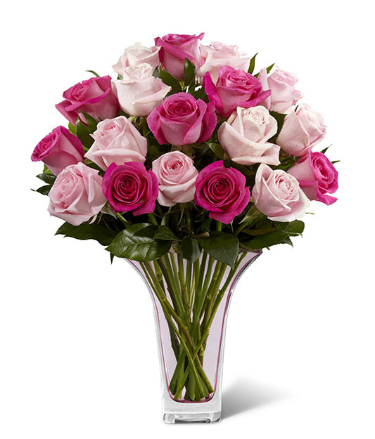 Long Stem Mixed Pink Roses
