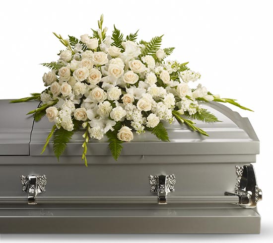 Silken Serenity Casket Spray