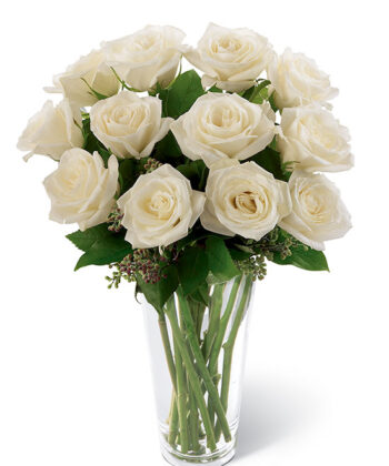 12 White Roses