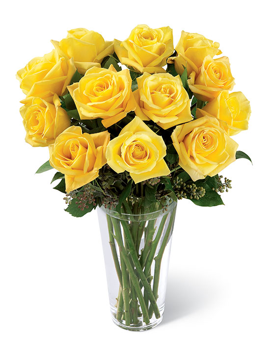 Le bouquet de roses jaunes à longues tiges - Terrafolia Flowers