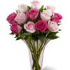 Long Stem Mixed Pink Roses-0