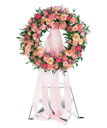 Respectful Pink Wreath