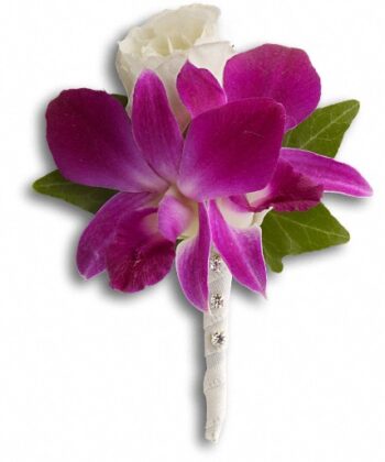 Fresh in Fuchsia Boutonniere-0