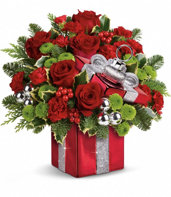 Bouquet Vase enrubanné