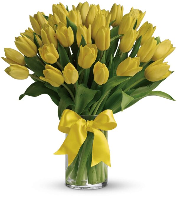 Sunny Yellow Tulips Bouquet