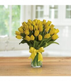 Sunny Yellow Tulips Bouquet