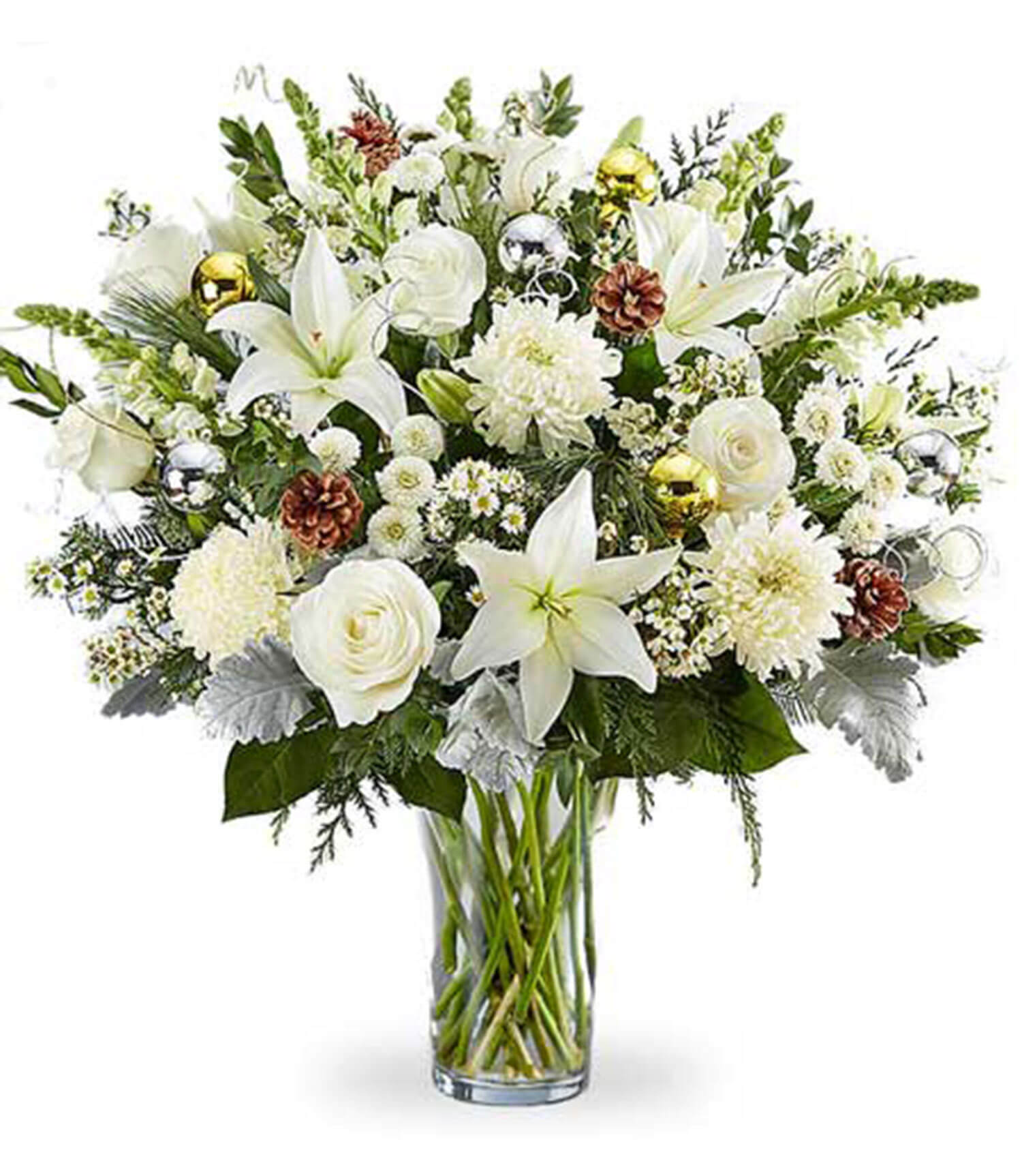 Dazzling Winter Wonderland Flower Arrangement - Terrafolia Flowers