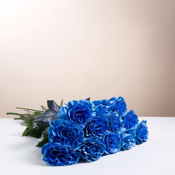 Long Stem Blue Roses